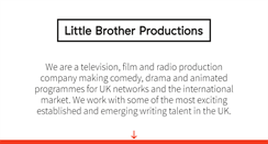 Desktop Screenshot of littlebrotherproductions.co.uk